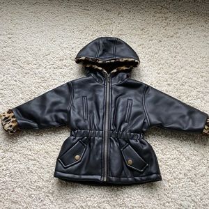 ICZ Black Leopard Print Jacket